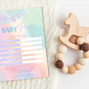 Baby Tippkarten Babyshower / Babyparty - Pastell