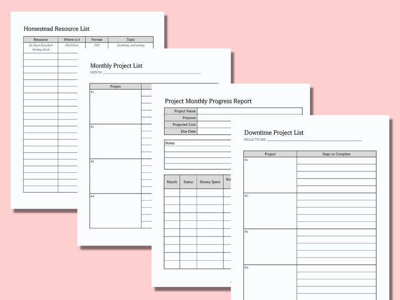 62 Page Printable Homestead Planner and Management Binder. Record Keeping for Farm, Homestead, or Business. Fits Letter-Sized Notebook. image 3