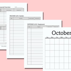 62 Page Printable Homestead Planner and Management Binder. Record Keeping for Farm, Homestead, or Business. Fits Letter-Sized Notebook. image 5