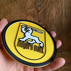 Meyers Manx 3D Printed Crest Emblem