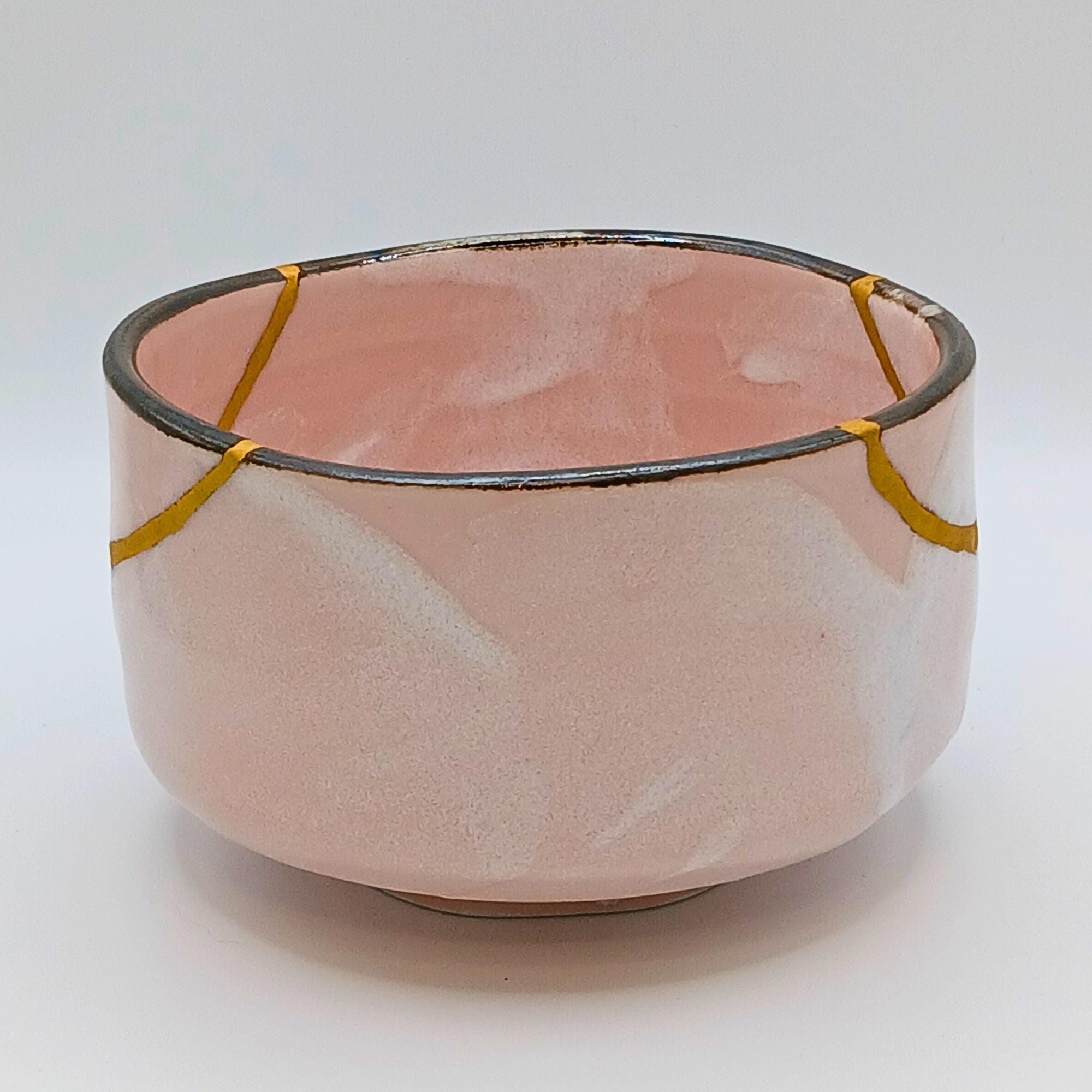 24金金継ぎ抹茶碗：食品に安全な陶器製茶器 - Etsy 日本