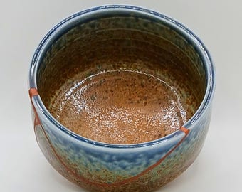 本物の金継ぎ抹茶碗：銅を修復した陶器の小物皿 - Etsy 日本