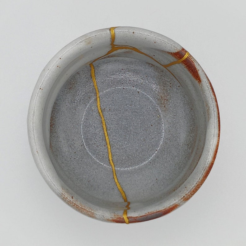 24k Gold Genuine Kintsugi Matcha Bowl, Food Safe Chawan, Tea Ceremony