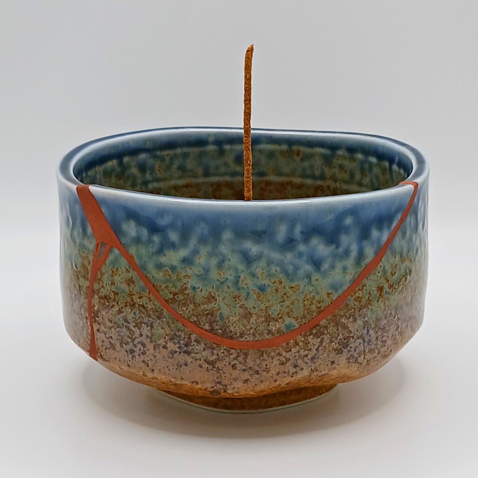 本物の金継ぎ抹茶碗：銅を修復した陶器の小物皿 - Etsy 日本