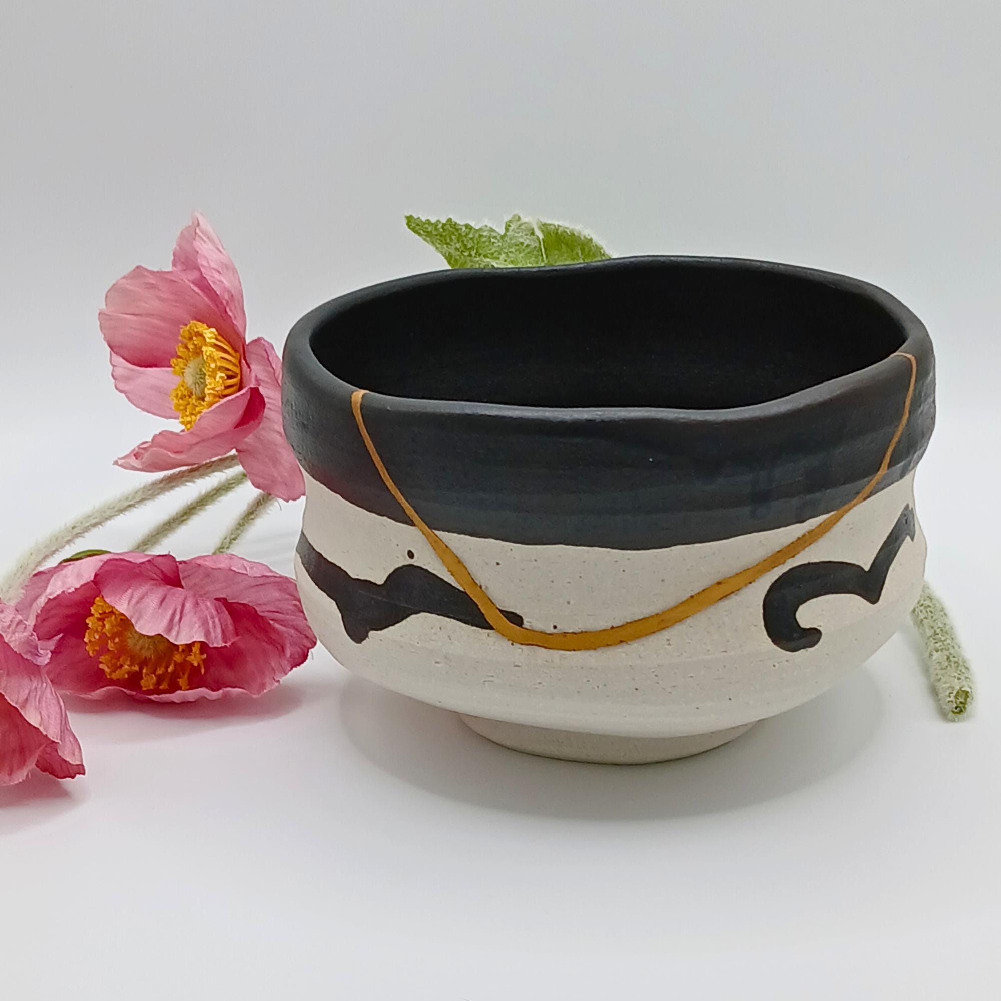(新品)　信楽焼　抹茶茶碗　～金細工～ 24金金継ぎ抹茶茶碗 信楽焼 茶道茶わん - Etsy 日本