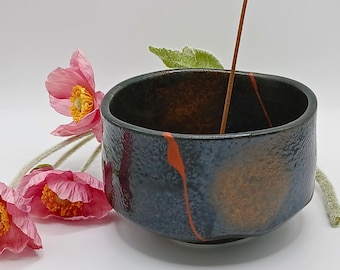 金継ぎで修復された抹茶碗：銅製装飾茶碗、香炉 - Etsy 日本