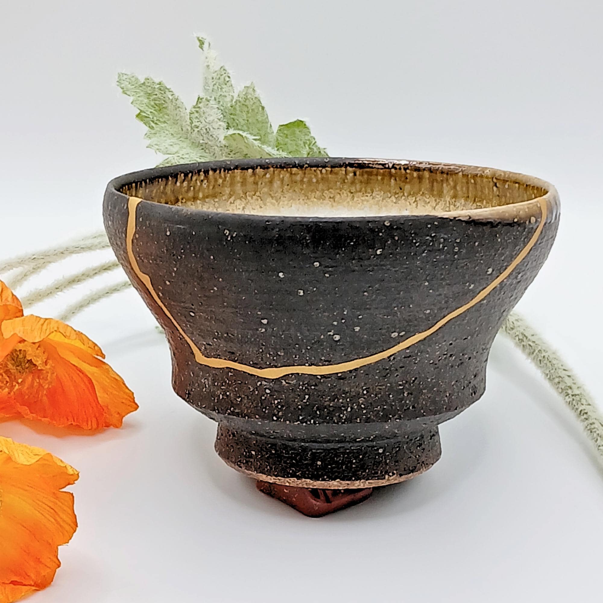 24金金継ぎ茶碗：手作りの日本製陶器茶碗 - Etsy 日本