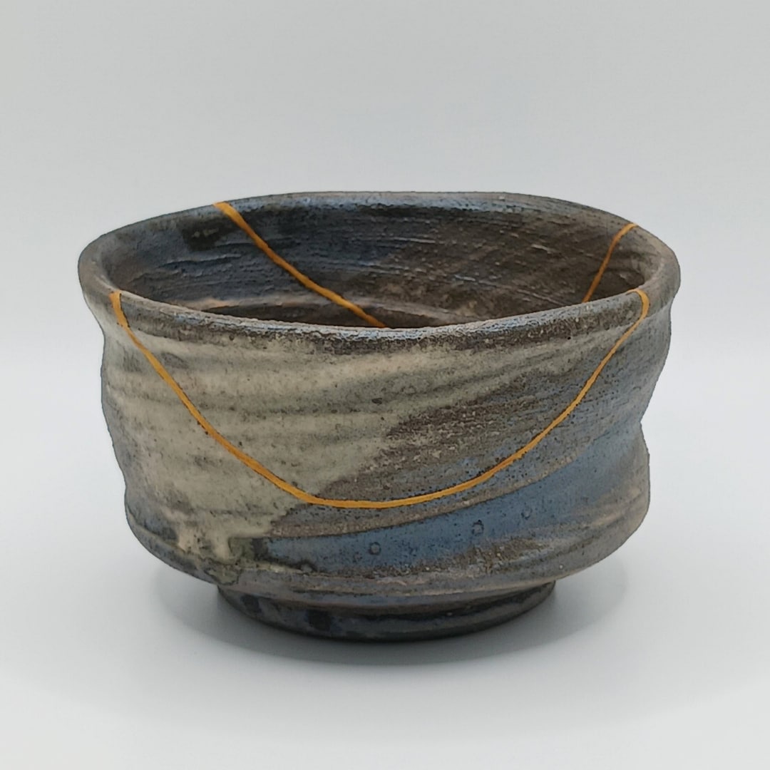24k Gold Genuine Kintsugi Chawan Food Safe Matcha Bowl Tea Etsy