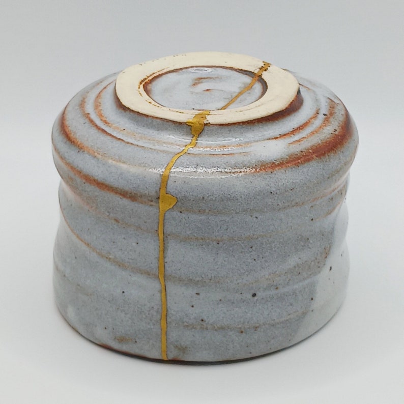 24k Gold Genuine Kintsugi Matcha Bowl, Food Safe Chawan, Tea Ceremony Accessories, Ceramic Tea