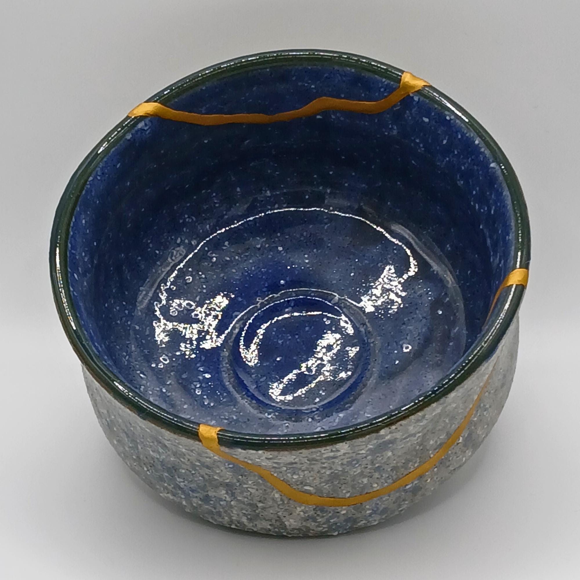 24金金継ぎ抹茶碗：食品に安全な陶器製茶碗 - Etsy 日本
