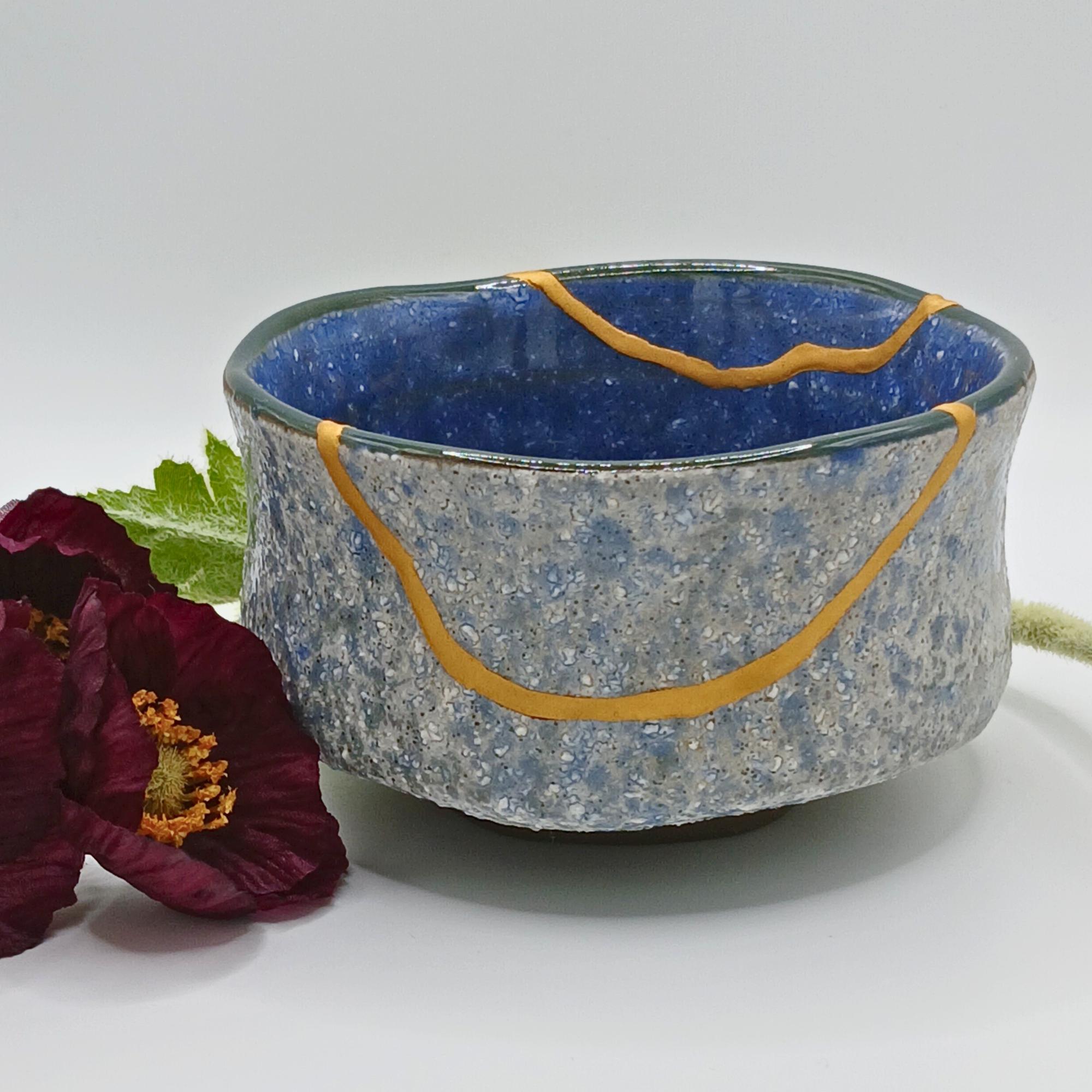 24金金継ぎ抹茶碗：食品に安全な陶器製茶碗 - Etsy 日本