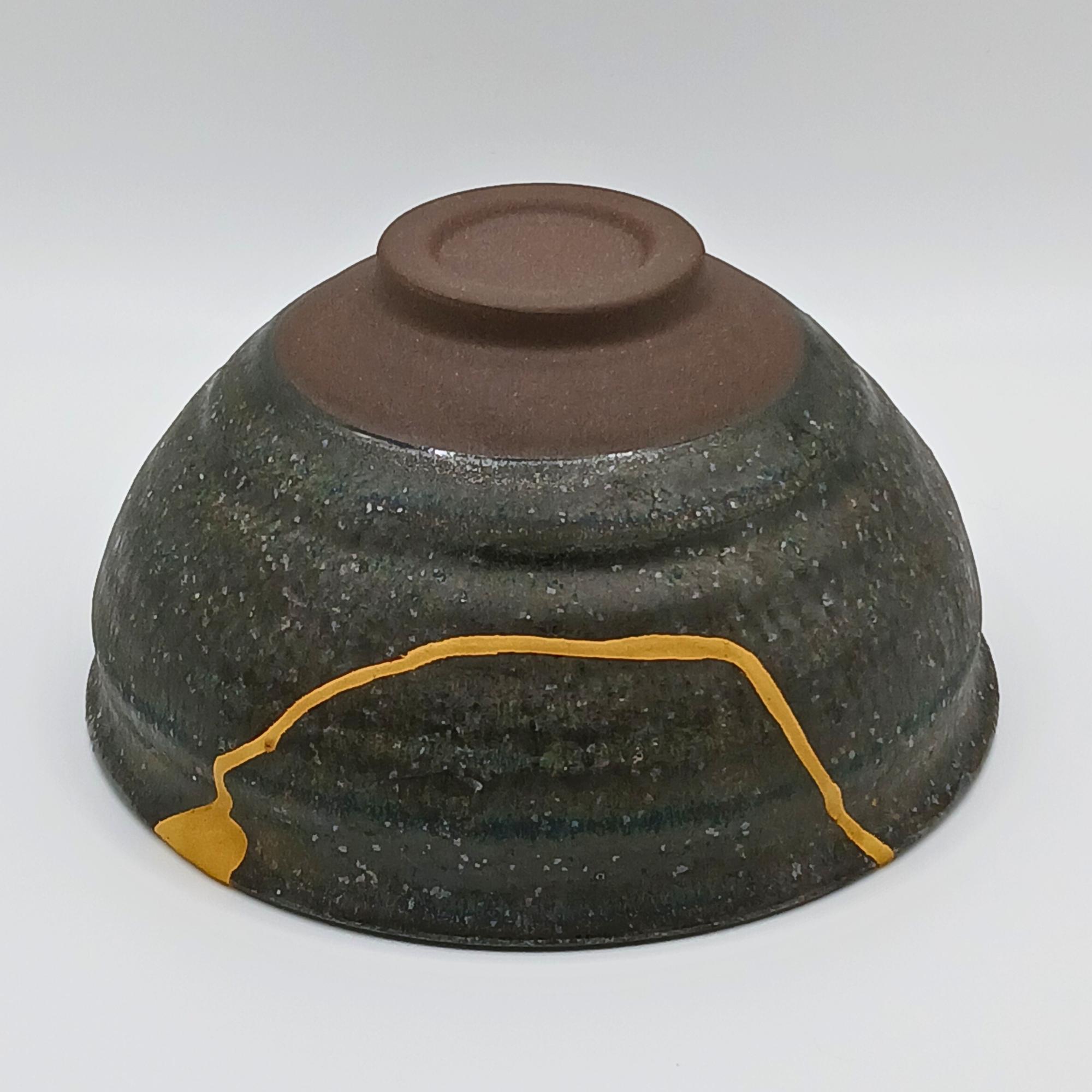 24金金継ぎ抹茶碗：食品に安全な陶器製茶碗 - Etsy 日本