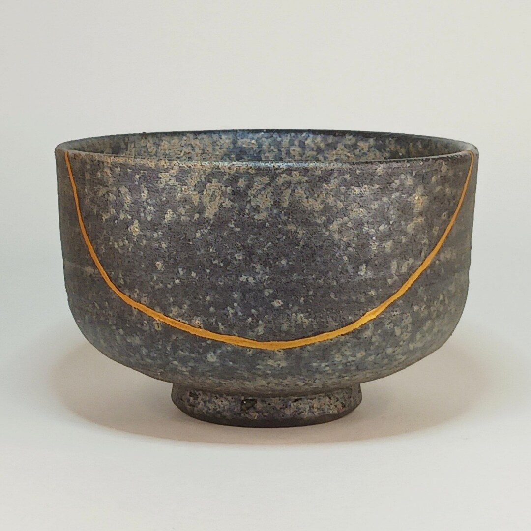 Genuine Kintsugi Food Safe 24k Gold Matcha Bowl Chawan Tea Etsy