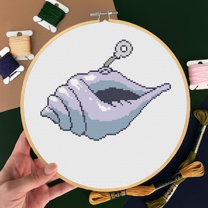 Conque, motif de point de croix PDF, point de croix drôle, point de croix moderne, citation point de croix