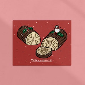 Weihnachtskarten Log Cakes
