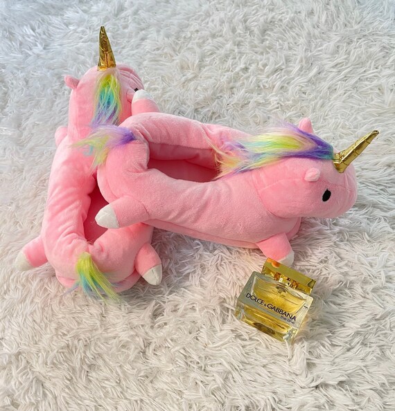 Unisex Lovely Unicorn Slippers House Slippers Etsy