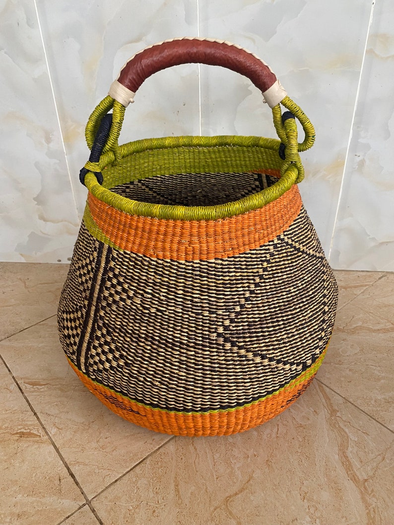 Bolga Basket,large Basket African Market Basket, Bolgatanga Baskets