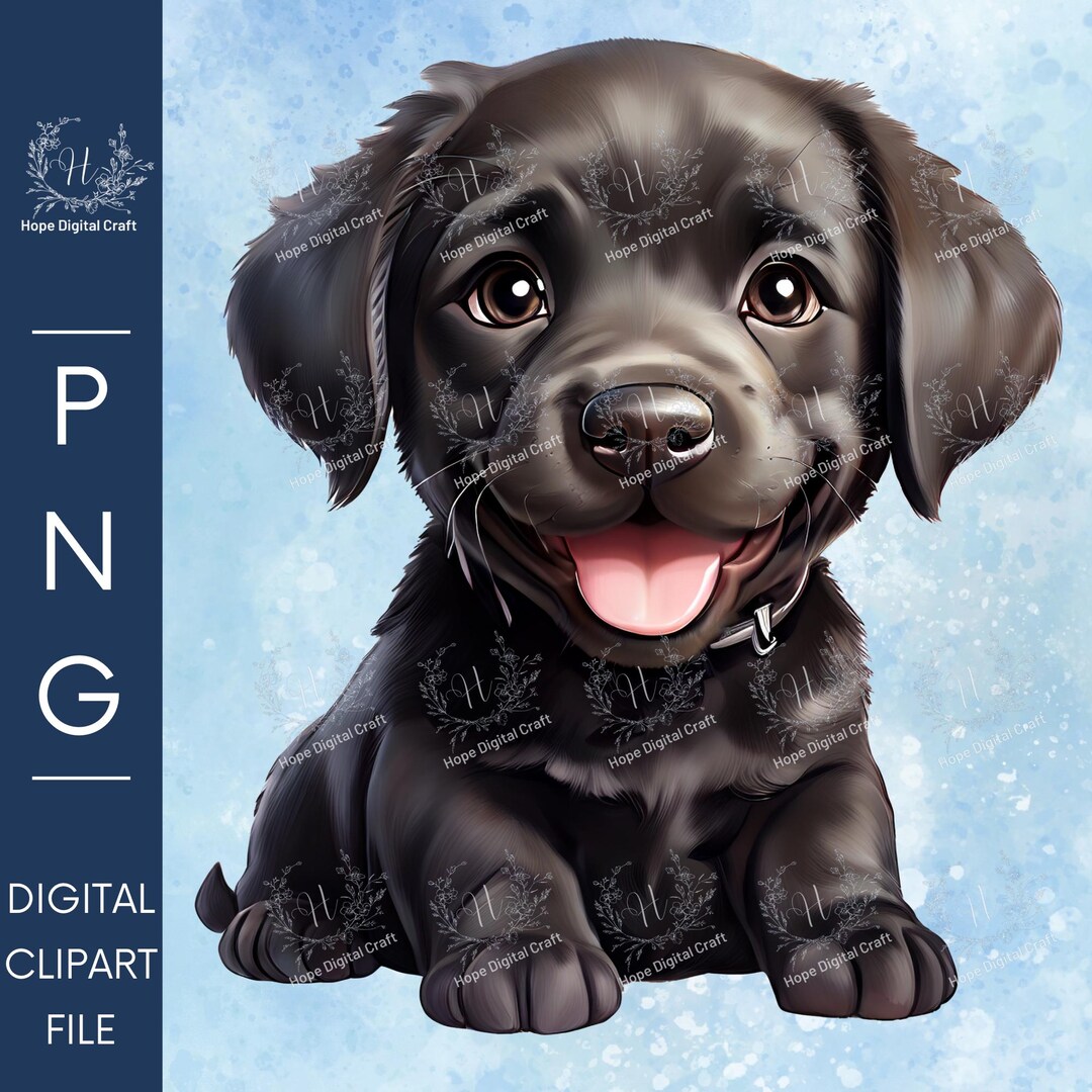 Black Labrador Retriever Puppy PNG File Super Cute Black Lab Puppies ...