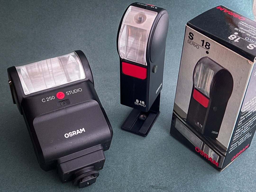 Flash Set for Analog Camera Flash Osram S18 Servo ,flash Osram C250