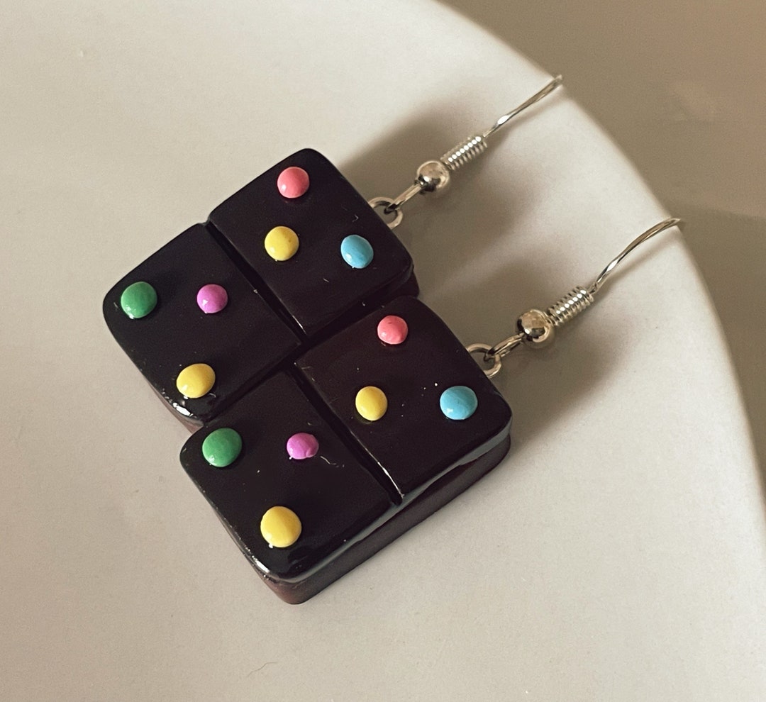 Cosmic Brownie Handmade Earrings, Fun Earrings, Cute Earrings, Weird