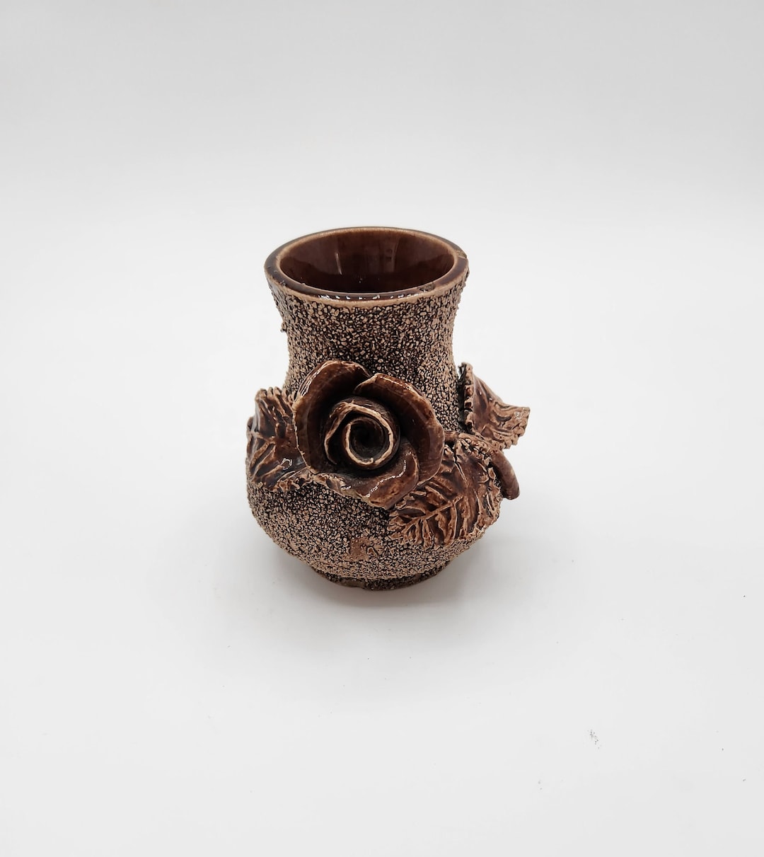 Sand Majolica Bud Vase Rustic Ceramic Pottery for Flowers Etsy