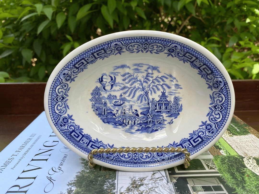 Vintage Blue Willow Soap Dish Blue Willow Soap Dish Blue Etsy