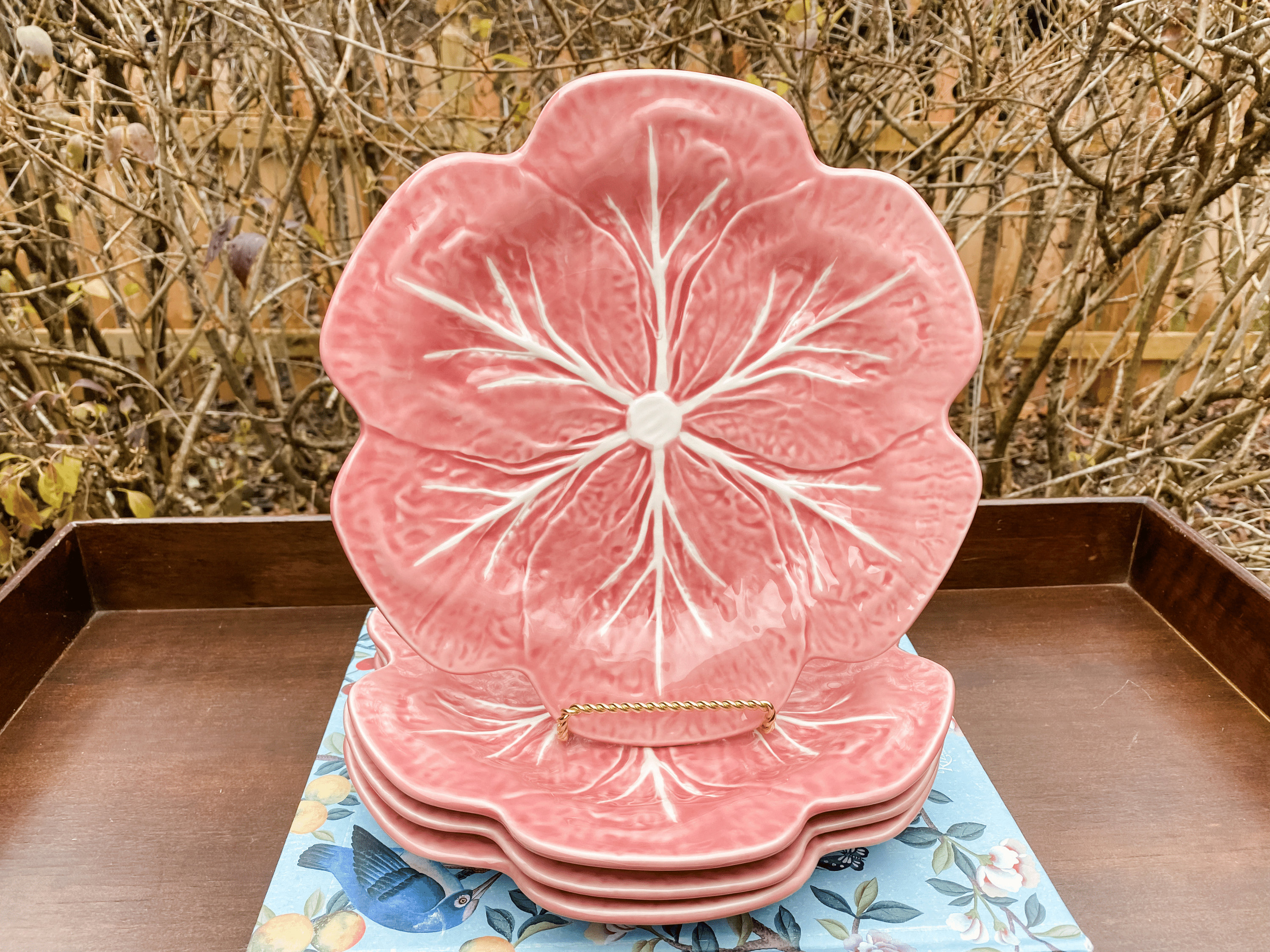 Bordallo Pinheiro Cabbage Pink Dinner Plates | Cabbage Pink