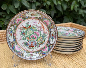 Vintage Famille Rose Saucers - Sold Individually | Chinoiserie Chic