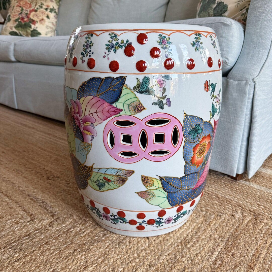 Tobacco Leaf Garden Stool Classic Round Style Tobacco Leaf Garden Seat ...