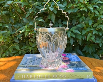Antique English Glass Biscuit Barrel | Made in England | Gathered Manor