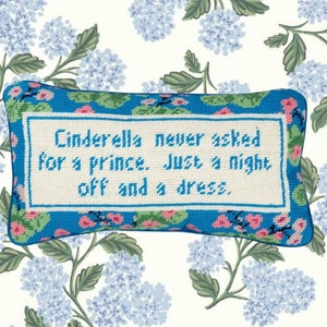 Cinderella Needlepoint Pillow – TallokasRoad