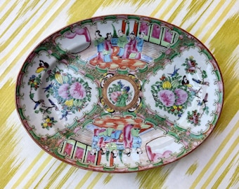 Antique Rose Medallion Platter | Chinoiserie Chic
