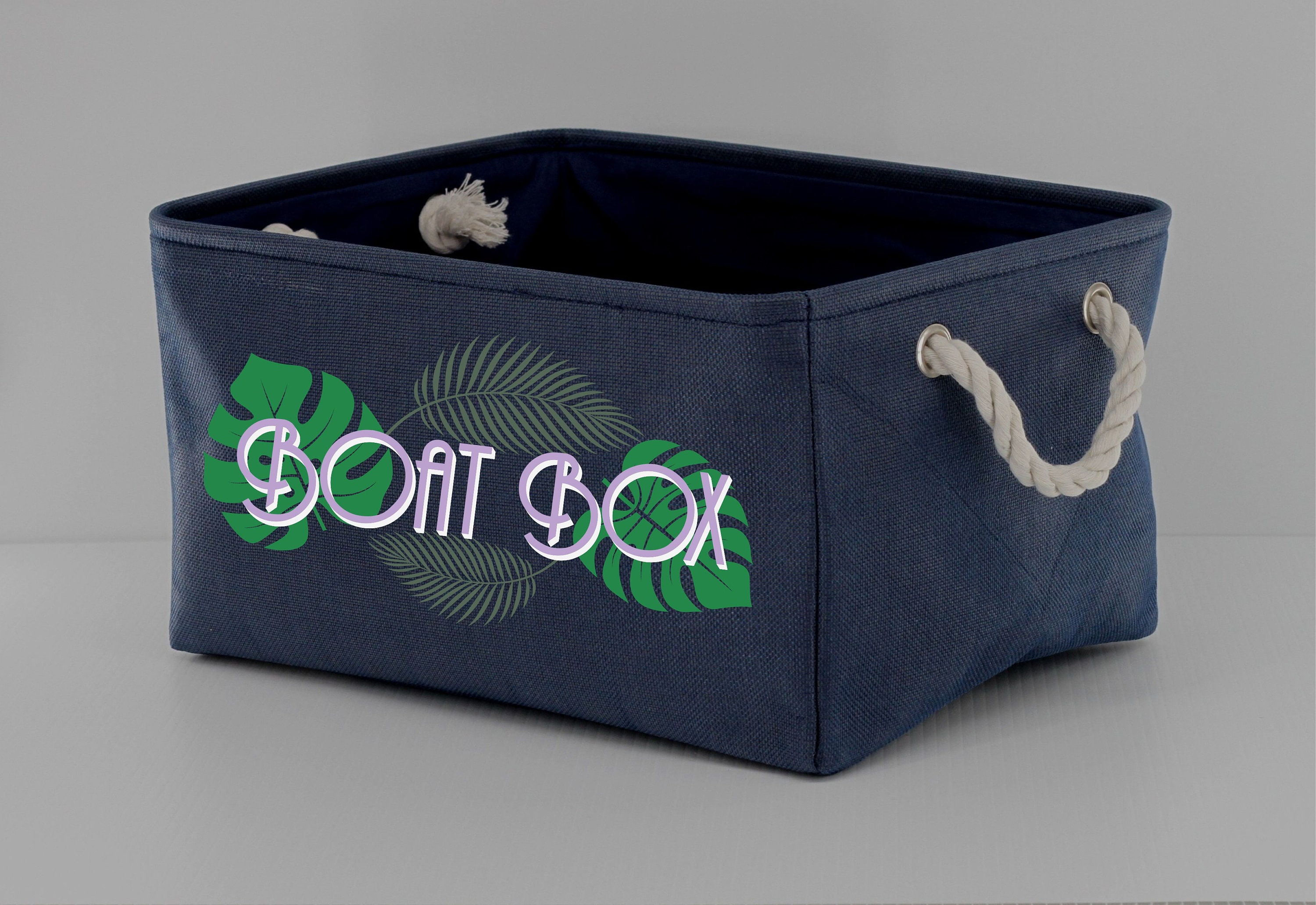 Personalized Storage Basket With TROPICAL LEAVES Storage Etsy