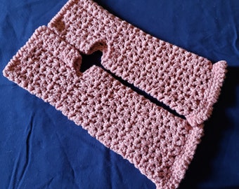 Crochet Lacey Wrist Warmers