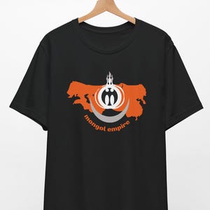 Camiseta del Imperio Mongol, camiseta de Genghis Khan, camiseta de la bandera de batalla de los mongoles, camiseta de Mongolia