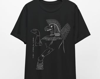Maglietta Anunnaki, antica Mesopotamia, abbigliamento, maglietta, demone mesopotamico, maglietta Nisroch, maglietta Annunaki