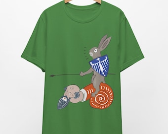 Medieval Rabbit T-shirt Marginalia Meme Shirt Sarcastic Tee Hare Shirt