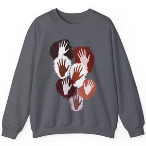Sudadera Cueva de las Manos: Arte de Huellas de Manos de Patagonia - Mezcla de Algodón Unisex