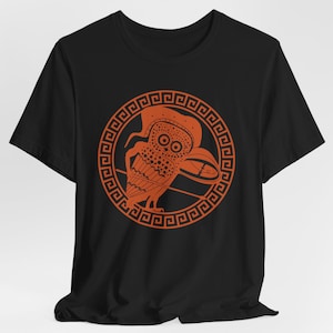 Camiseta del búho de la Antigua Grecia Camiseta del búho de Atenea Camiseta del búho de Minerva