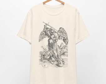Saint Michael Archangel T-Shirt Catholic Tee Cranach Vintage Christian Shirt Religious Graphic Tshirt