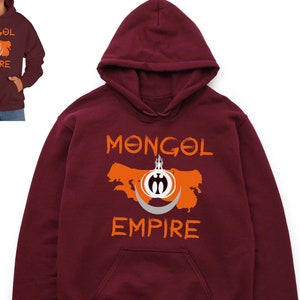 Mongol Empire Hoodie Genghis Khan Sweatshirt History Lover Gift Nomadic Culture Hoodie