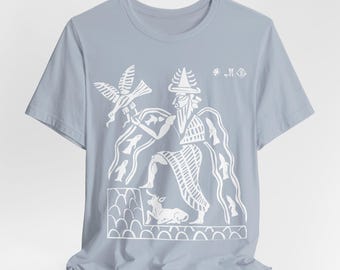 Maglietta del dio sumero Enki, maglietta della mitologia mesopotamica, maglietta degli Anunnaki