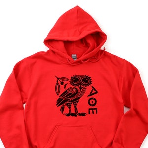 Athena Owl Hoodie: Greek Mythology Sweatshirt