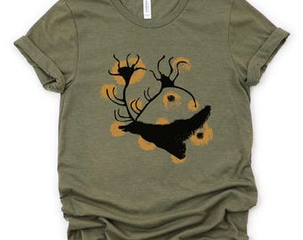 Lascaux T-shirt Cave Art Shirt Deer Petroglyph Tshirt Megaloceros Tee