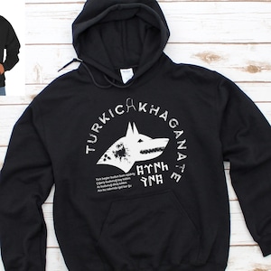 Turkic Khaganate Hoodie, Gokturk Orhon Inscriptions Unisex Heavy Blend Hooded Sweatshirt