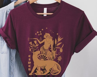 キルケーTシャツ：読書好きのためのギリシャ神話の魔女シャツ