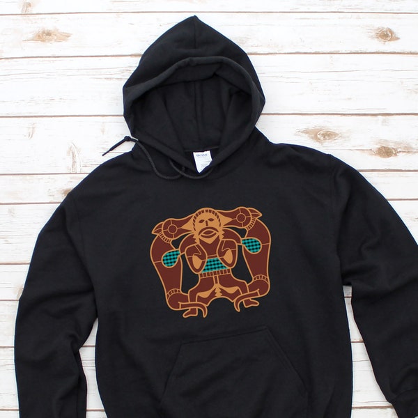 Anglo Saxon Hoodie Pagan Sweatshirt Sutton Hoo Helmet Hoodie Unisex Heavy Blend Hooded Sweatshirt