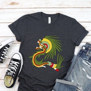 Aztec Shirt Quetzalcoatl Tshirt Aztec Deity Shirt Aztec Mythology T shirt Feathered Serpent T-Shirt
