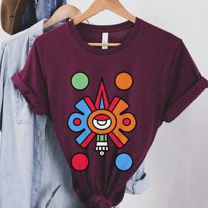 Nahui Ollin T-shirt Aztec Cosmology Shirt Mexican Heritage Tee Shirt