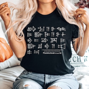 Code of Hamurabi Shirt Auge um Auge Tshirt Babylonier T Shirt Akkadisch T-shirt Hamamurabis Regeln Shirt